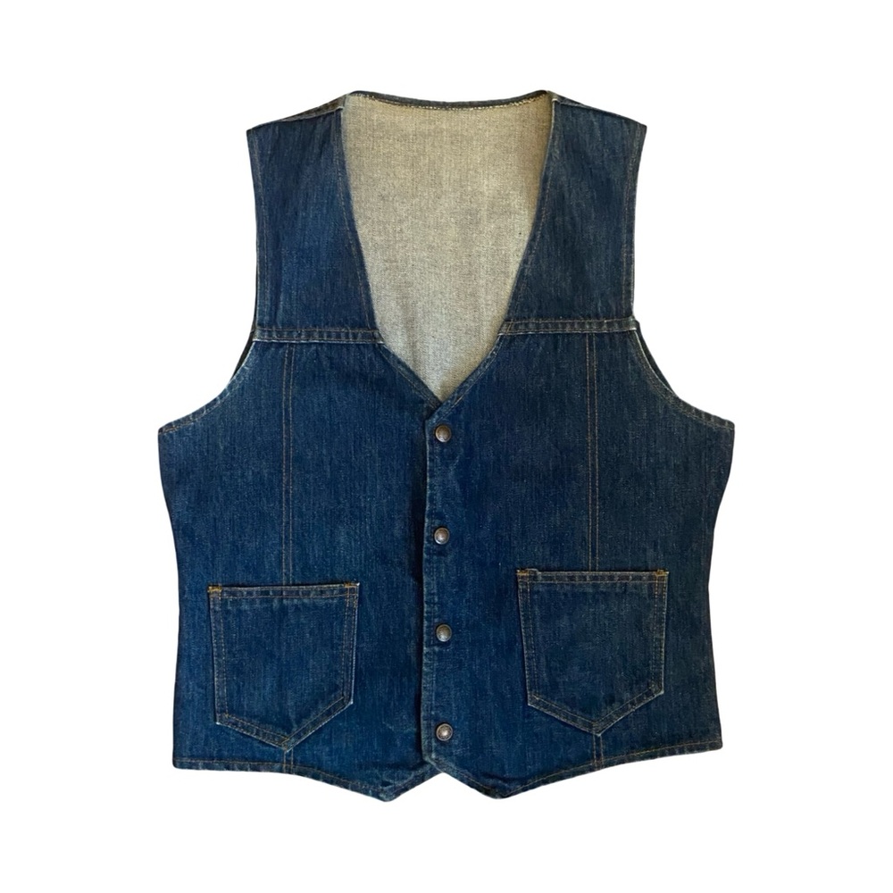 Vintage | Handmade V Neck Denim Vest